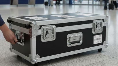 Equipment transport cases used in commercial shipping